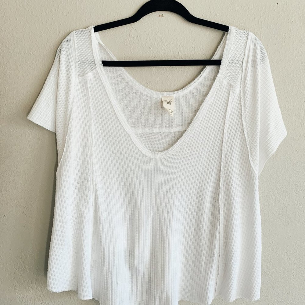 White Free People Swing T